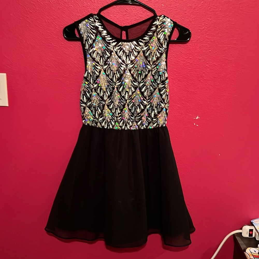 Black Sparkly Mini Dress